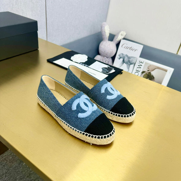 espadrilles dark blue black denim