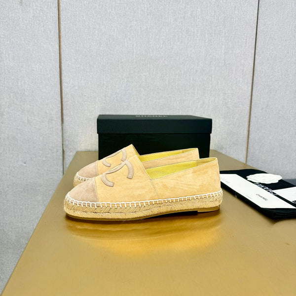 espadrilles beige and plaster suede