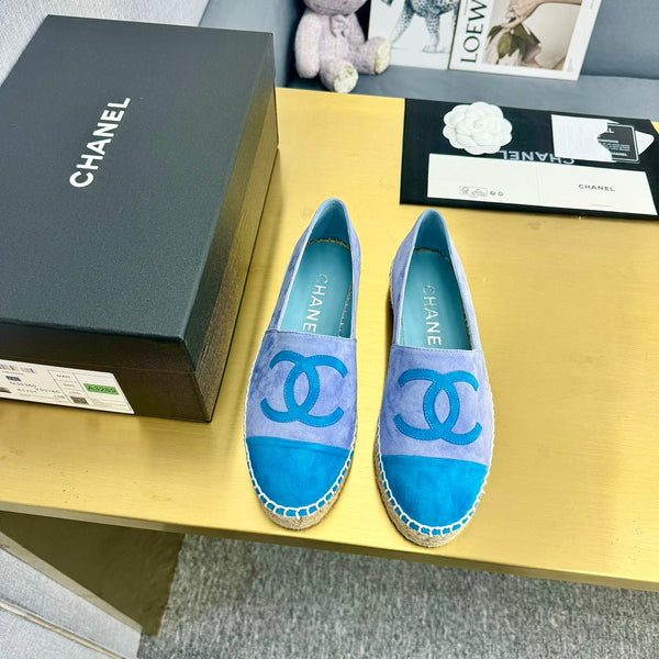 espadrilles purple blue and azure blue suede