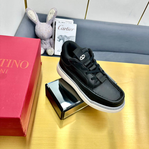 Mid-top Runboot Split Leather Sneaker 30mm Black Calfskin 994553