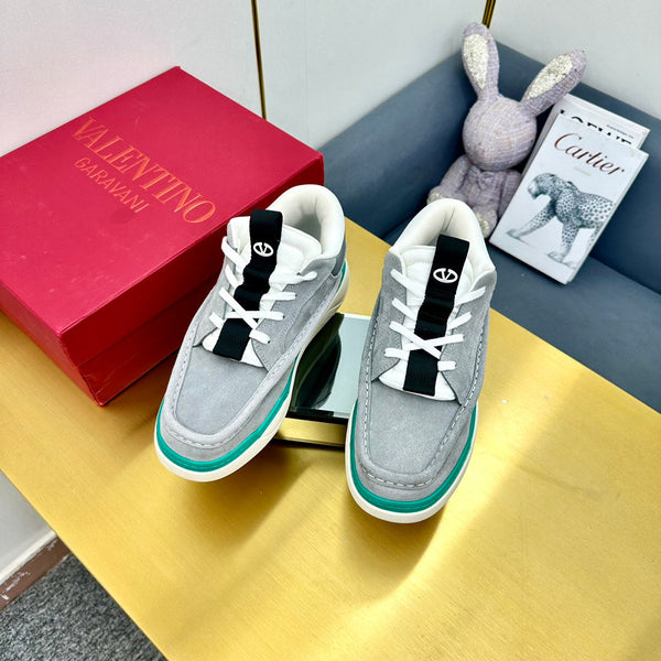 Mid-top Runboot Split Leather Sneaker 30mm Grey Suede 994559