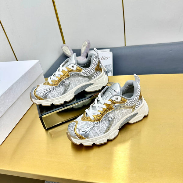 CD Chrono Sneaker 40mm In Gold Mesh Fabric 994578