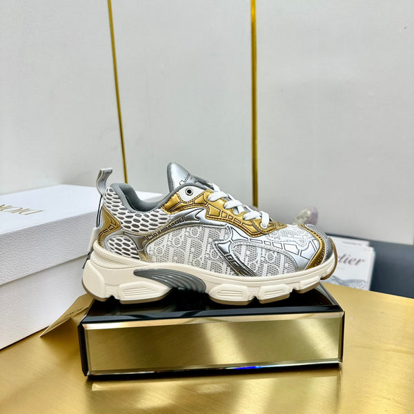 CD Chrono Sneaker 40mm In Gold Mesh Fabric 994578