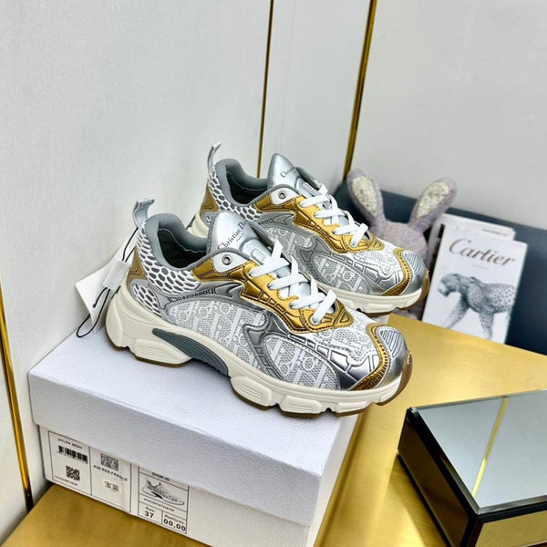 CD Chrono Sneaker 40mm In Gold Mesh Fabric 994578