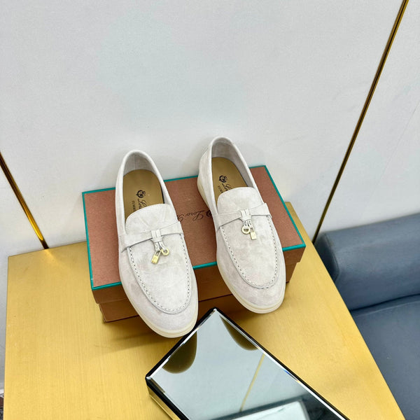 LP Summer Charms Walk Loafers White Suede  994496