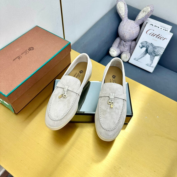 LP Summer Charms Walk Loafers White Suede 994496