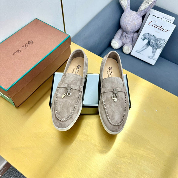 Mocassini LP Summer Charms Walk in pelle scamosciata grigio beige 994498