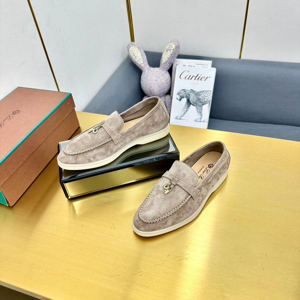 LP Summer Charms Walk Loafers Grey Beige Suede  994498