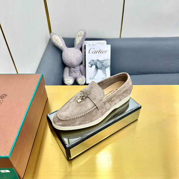 LP Summer Charms Walk Loafers Grey Beige Suede  994498