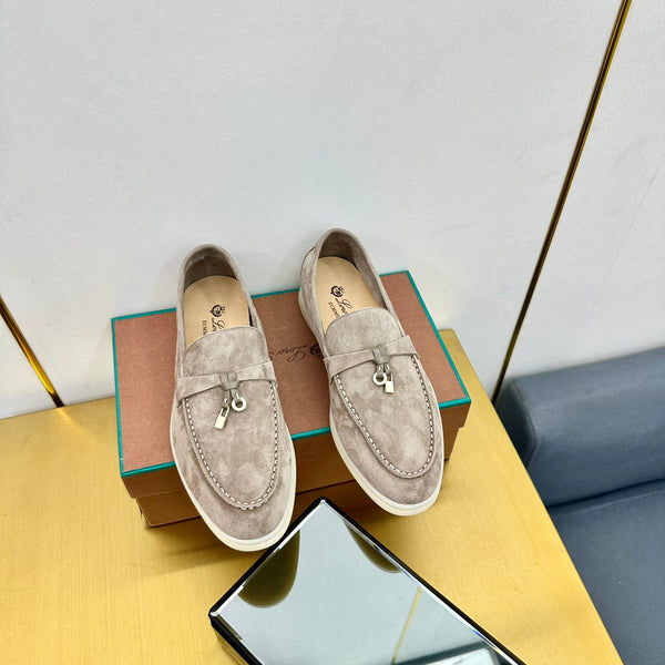 LP Summer Charms Walk Loafers Grey Beige Suede  994498