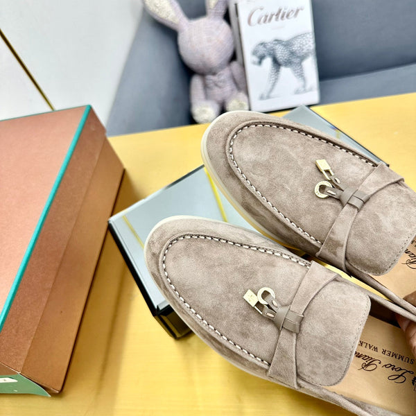 LP Summer Charms Walk Loafers Grey Beige Suede  994498