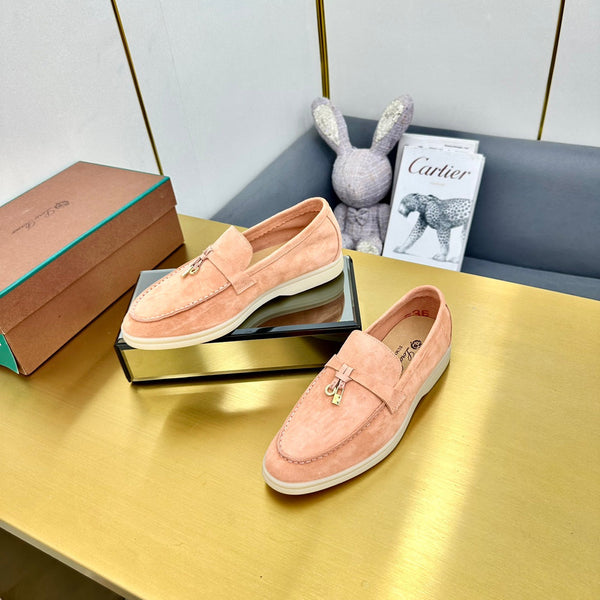 LP Summer Charms Walk Loafers Light Salmon Pink Suede 994509