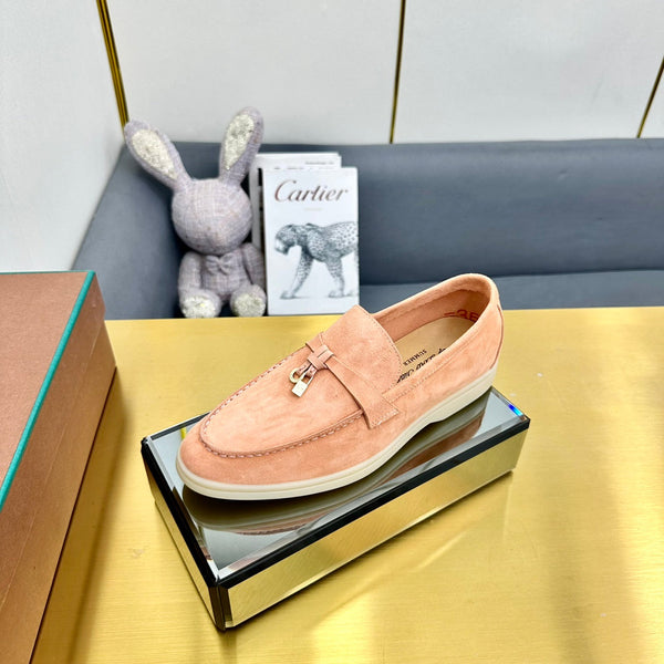 LP Summer Charms Walk Loafers Light Salmon Pink Suede 994509