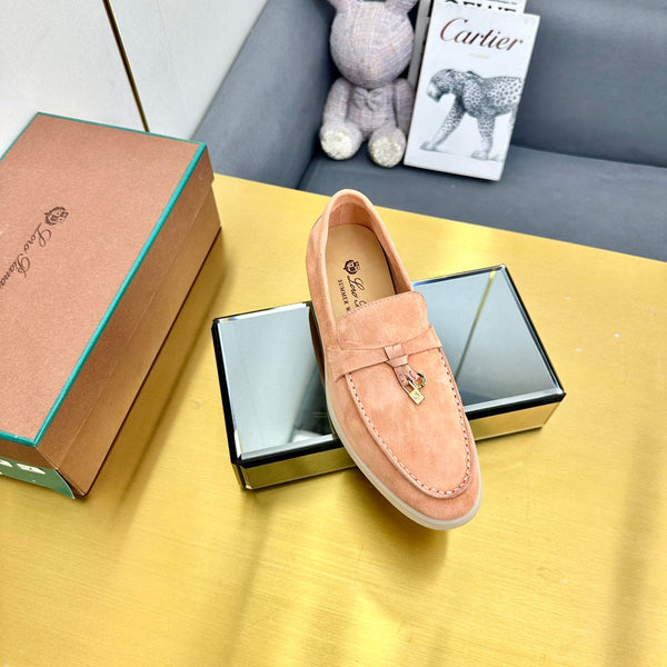 LP Summer Charms Walk Loafers Light Salmon Pink Suede 994509