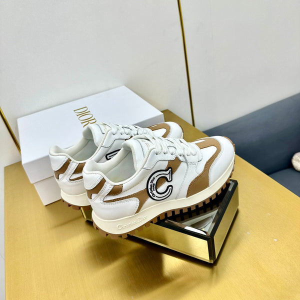 CD C'est Dior Sneaker White Mix Brown Cowhide  111734