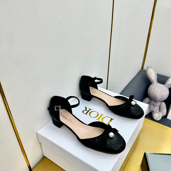 CD Ballet Slingback Pump 50MM In Black Quilted Calfskin 111026