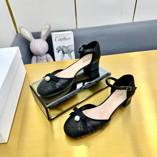 CD Ballet Slingback Pump 50MM In Black Quilted Calfskin 111026