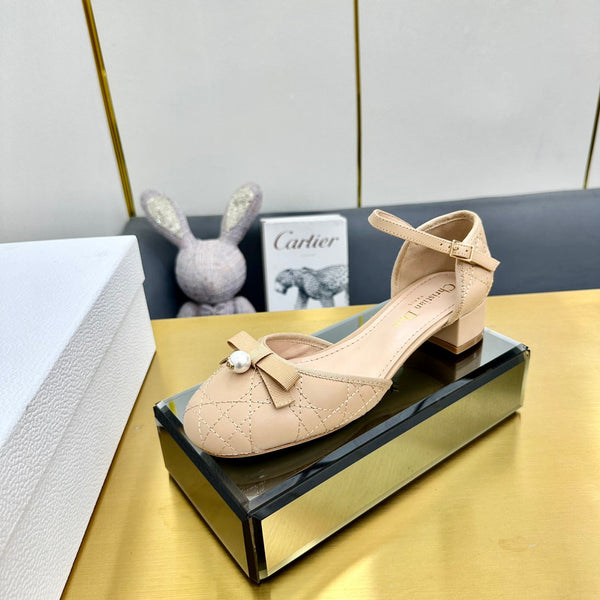 CD Ballet Slingback Pump 50MM In Nude Quilted Calfskin 111028