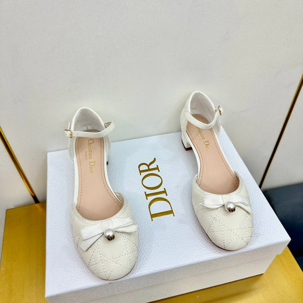 CD Ballet Slingback Pump 50MM In White Quilted Calfskin 111030