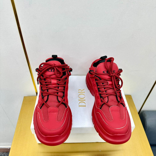 CD Sneaker 50mm In Red Cowhide And Mesh Fabric 111467