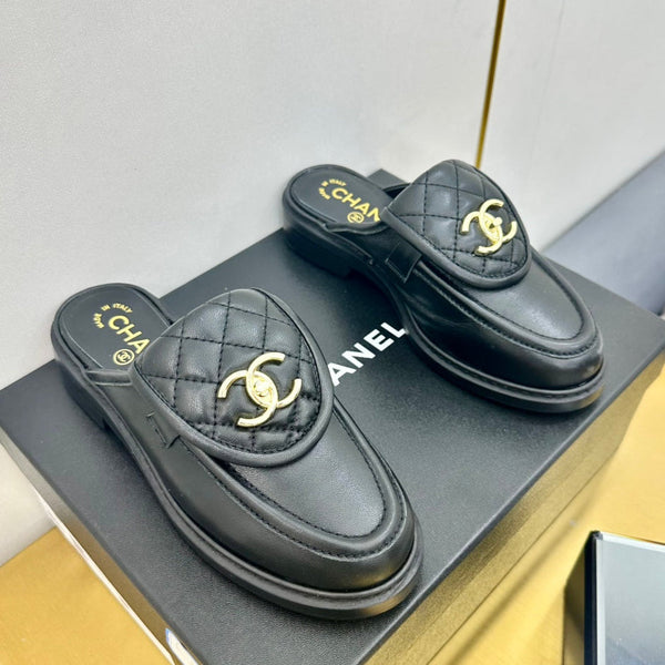 CC Loafers Mule Black Sheepskin 238488