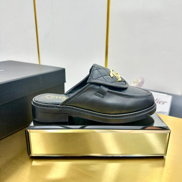 CC Loafers Mule Black Sheepskin 238488