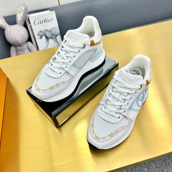 NEO RUN AWAY SNEAKER IN WHITE MIX LIGHT BLUE CALFSKIN