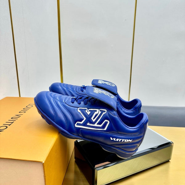 LV 25C Sneaker LV Footprint Soccer Blue Cuir de Veau uni 219932