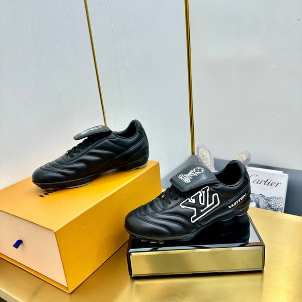 LV 25C Sneaker LV Footprint Soccer Noir Cuir de Veau uni 219935
