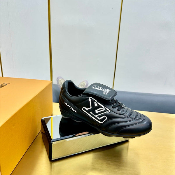 LV 25C Sneaker LV Footprint Soccer Noir Cuir de Veau uni 219935