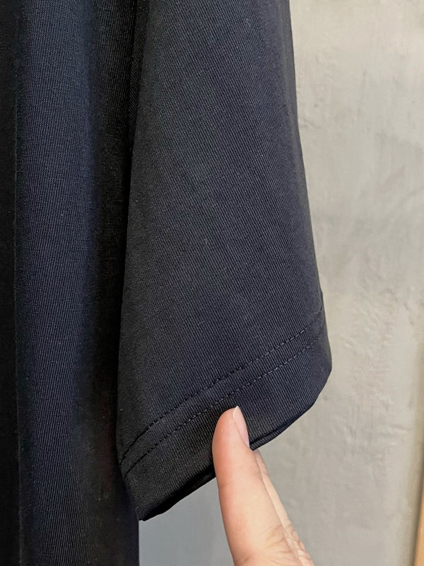 LV T-SHIRT IN BLACK PURE COTTON LOGO PRINT 238774