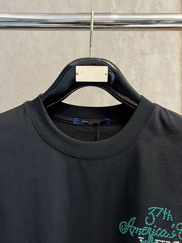 LV T-SHIRT IN BLACK PURE COTTON 238778