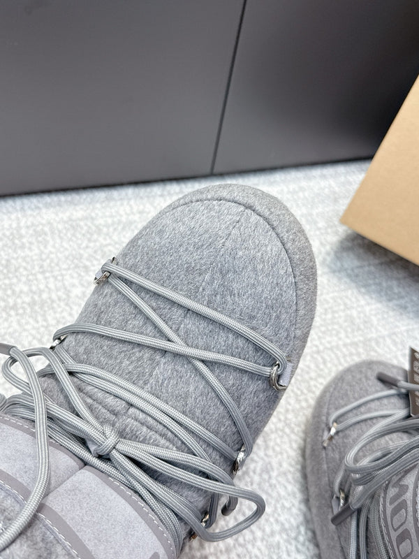 Moon Boot Icon Low Felt Grey Wool Blend 515594