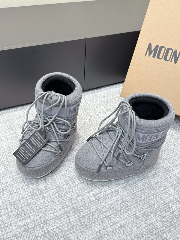Moon Boot Icon Low Felt Grey Wool Blend 515594