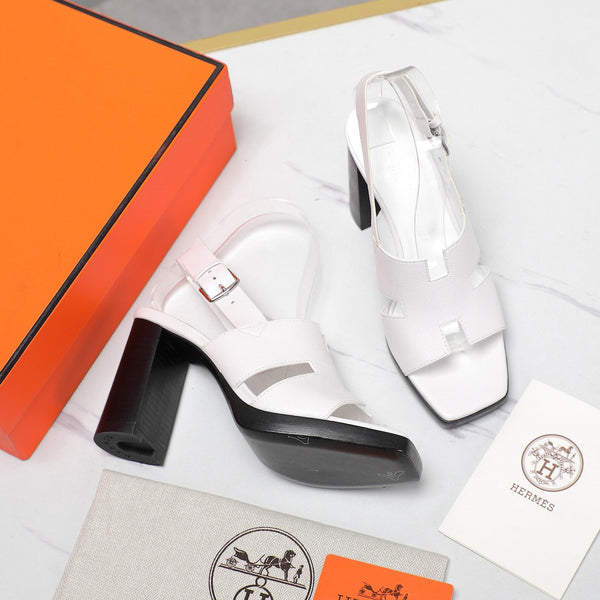 SANDALO ERIS 95 IN PELLE DI VITELLO BIANCA