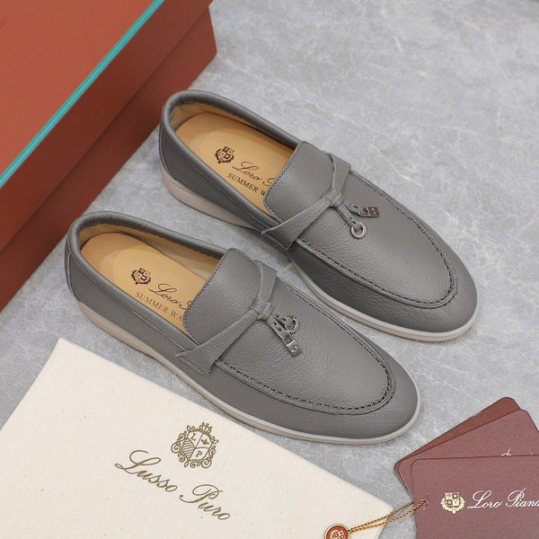 MOCASSINI LP SUMMER CHARMS WALK IN PELLE DI AGNELLO GRIGIO CHIARO