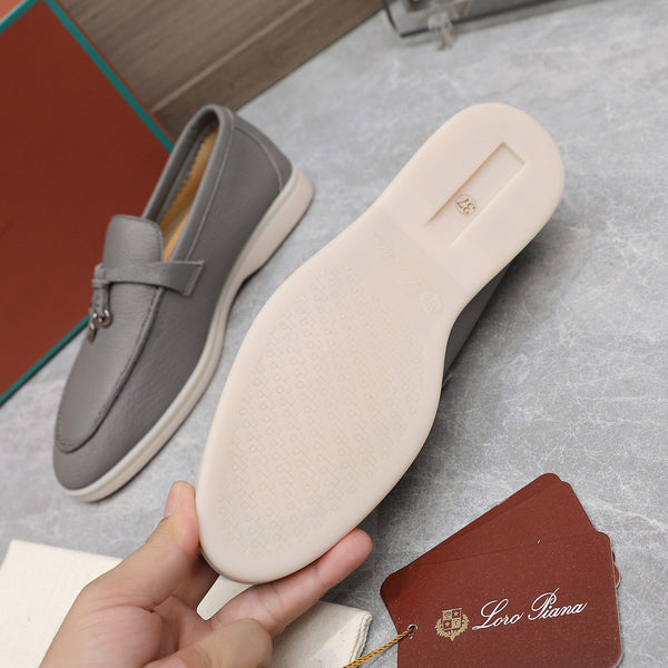 MOCASSINI LP SUMMER CHARMS WALK IN PELLE DI AGNELLO GRIGIO CHIARO