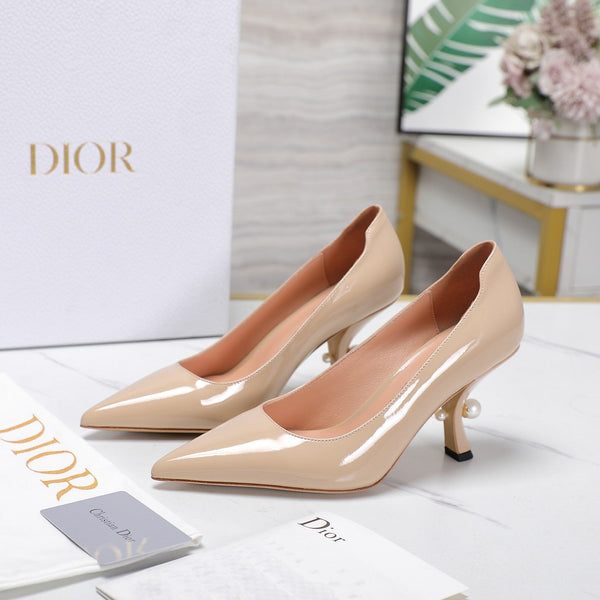 CD Tribales Pump 80mm Glossy Beige Cowhide