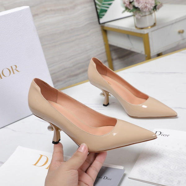 CD Tribales Pump 80mm Glossy Beige Cowhide