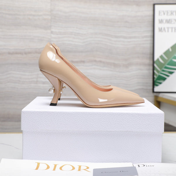 CD Tribales Pump 80mm Glossy Beige Cowhide