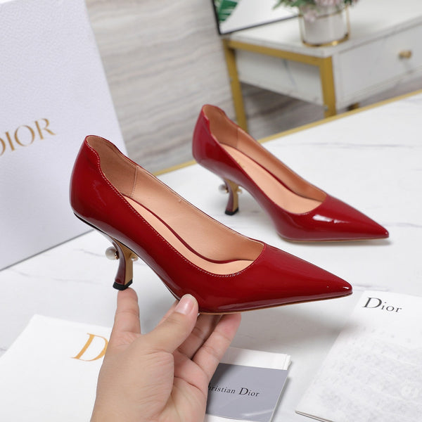 CD Tribales Pump 80mm Glossy Red Cowhide