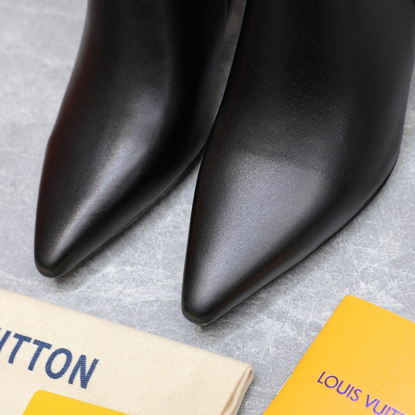 Stivaletti LV Sparkle 70mm in pelle di vacchetta nera