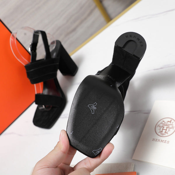 HM 25 Slingback Keen 90 Black Suede