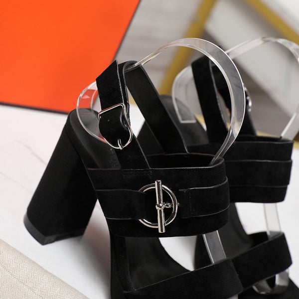 HM 25 Slingback Keen 90 Black Suede