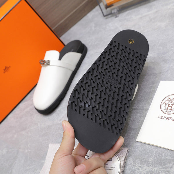 HM 25 Carlotta Mule White Calfskin