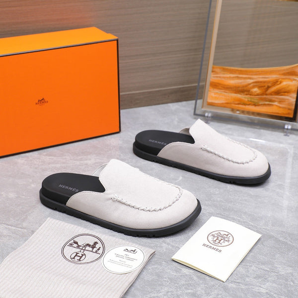 HM 25 Johan Mule Light Grey Suede