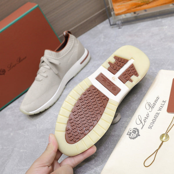 LP lady Flexy Walk Sneaker Power Pearl mix Orange Wool And Calfskin 310447