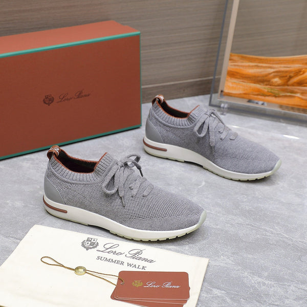 LP lady Flexy Walk Sneaker Gray mix Orange Wool And Calfskin 310448