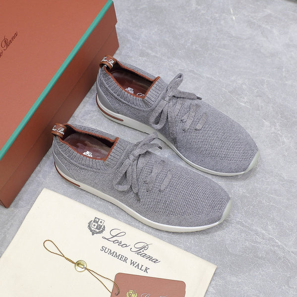 LP lady Flexy Walk Sneaker Gray mix Orange Wool And Calfskin 310448