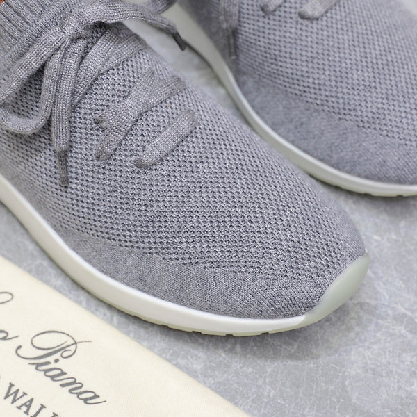 LP lady Flexy Walk Sneaker Gray mix Orange Wool And Calfskin 310448